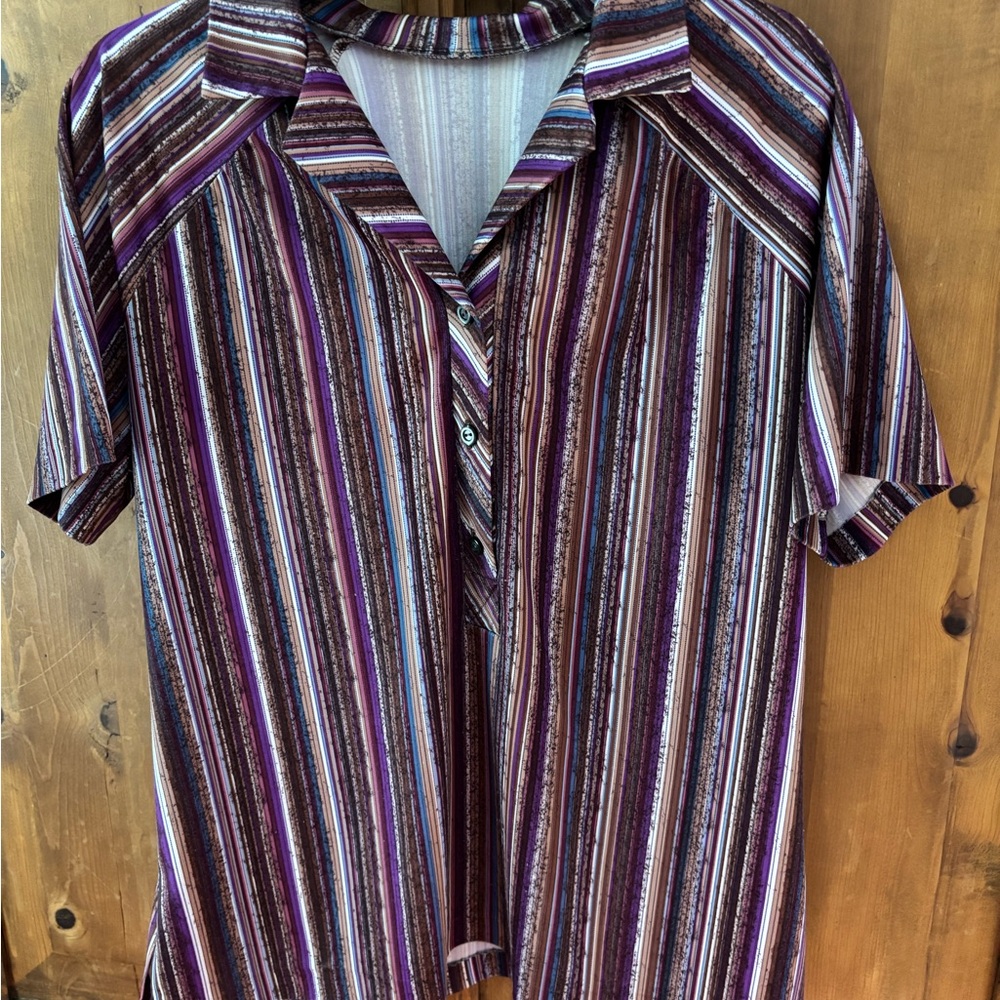 Vintage Striped Purple and Brown Unisex Shirt
